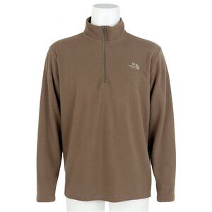 The North Face Men's Textured Cap Rock 1/4 Zip in Smokey Brown Heather Size XXL